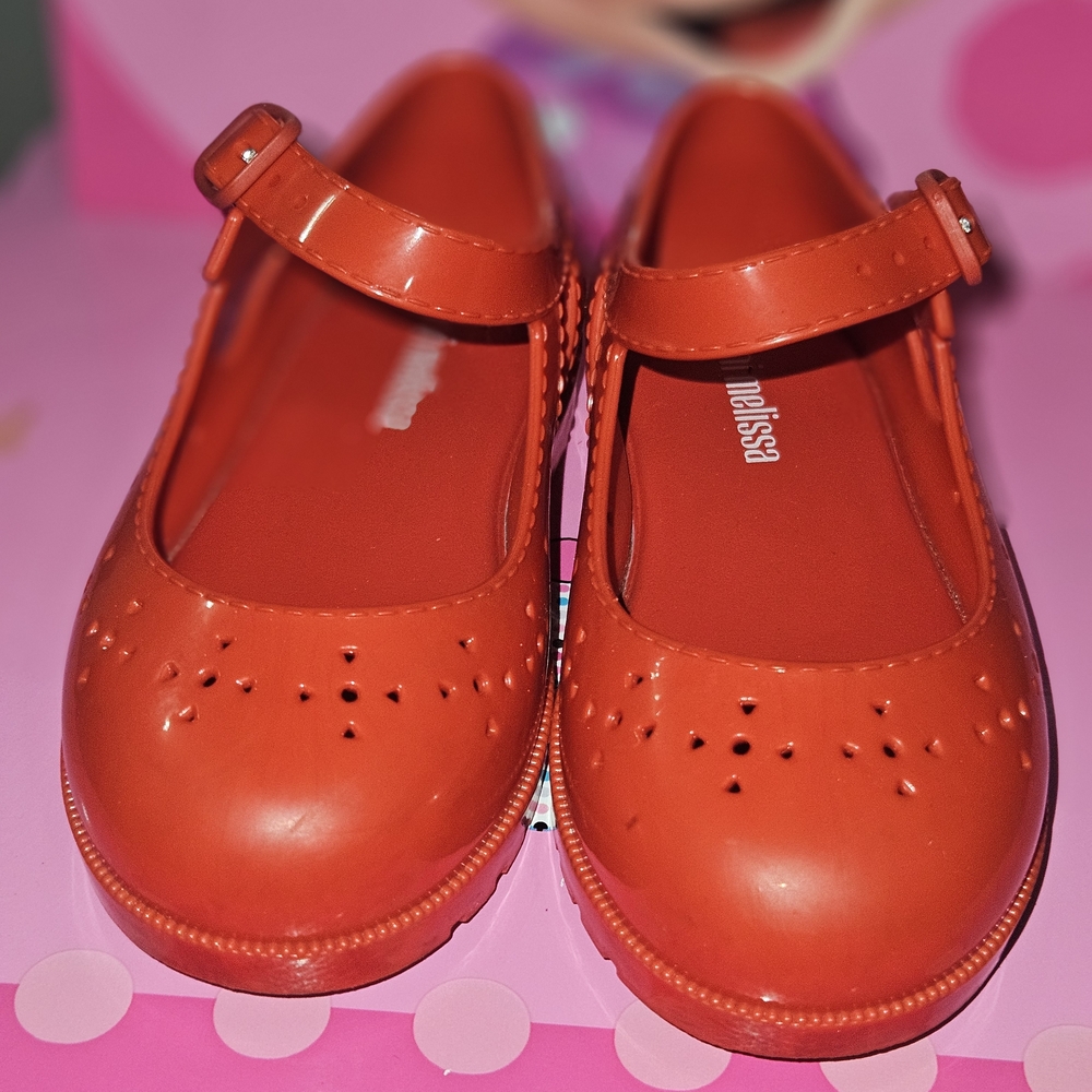 Mini Melissa Vibrant Red Dress Shoes - Picture 4 of 8